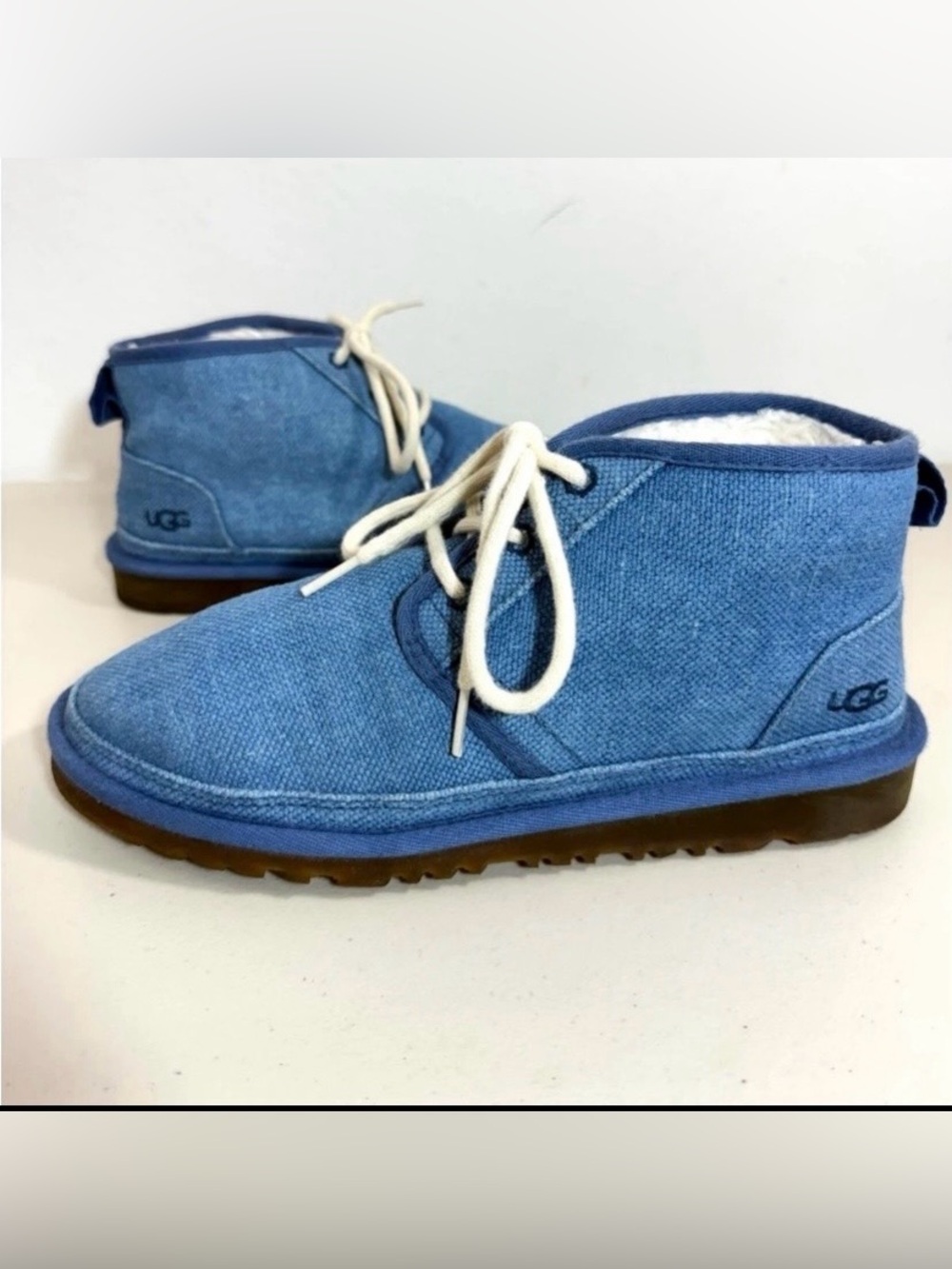 UGG Neumel Chukka Ankle Boots Freshwater Blue Lace Up Men’s Size 9